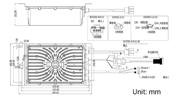 On Board Battery charger Size